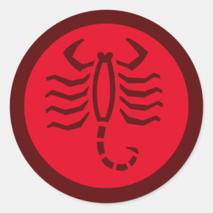 Adesivo Sinal Scorpio Zodiac Vermelho