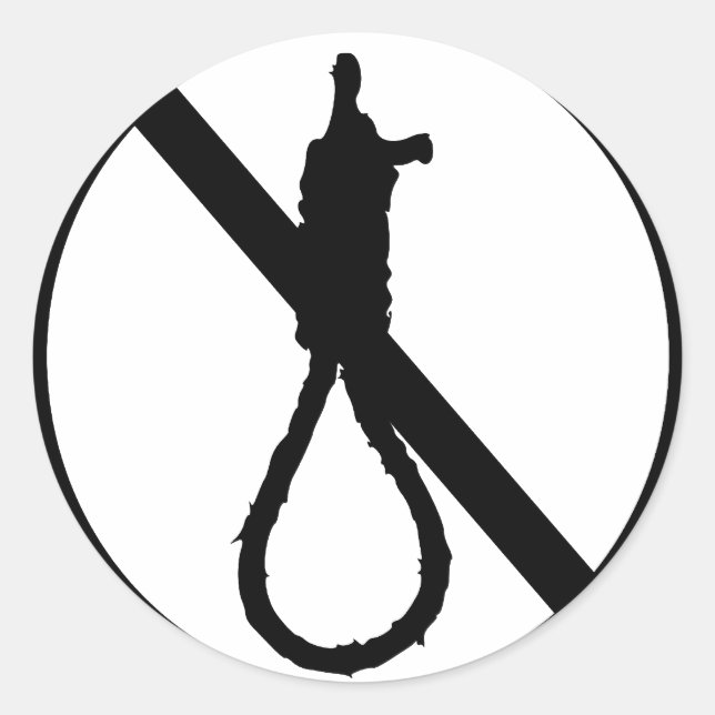 Adesivo Sinal Sem Pena de Morte (Frente)