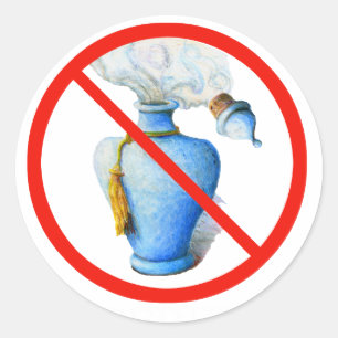 Adesivo Sinal tirado mão: Nenhum perfume