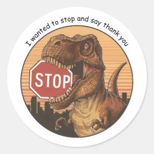 Adesivo sinal trex biting on stop