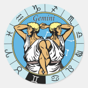 Adesivo sinal zodiaco astrológico gemini