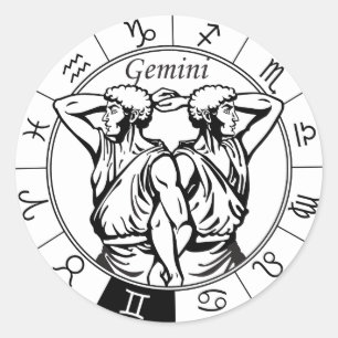 Adesivo sinal zodiaco astrológico gemini