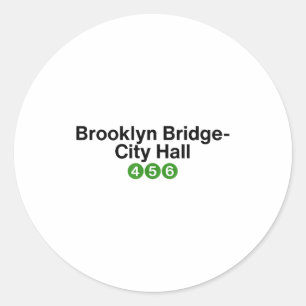 Adesivo Sinalização da Estação de Metrô da Ponte de Brookl