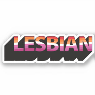 Adesivo Sinalizador 3D LESBIAN