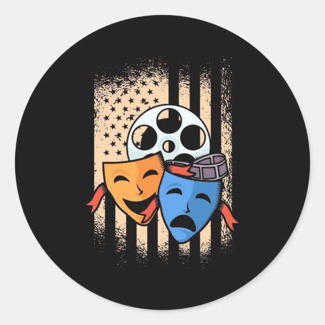 Adesivo Sinalizador América do Ator de Teatro (Frente)