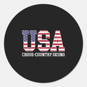 Adesivo Sinalizador Americano Skier - Esqui Cruzado dos Es