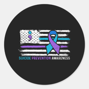 Adesivo Sinalizador Americano Teal Purple Ribbon Sensibili