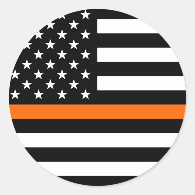 Adesivo Sinalizador Americano Thin Orange Line (Frente)