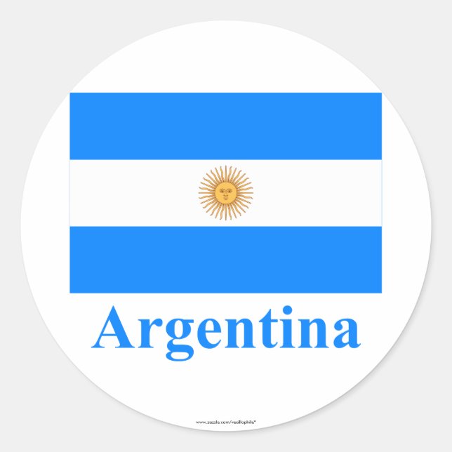 Adesivo Sinalizador Argentina com Nome (Frente)