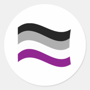 Adesivo Sinalizador Asexual de Onda do Orgulho