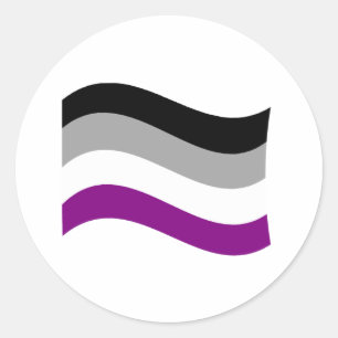 Adesivo Sinalizador Asexual de Onda do Orgulho