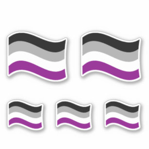 Adesivo Sinalizador Asexual de Onda do Orgulho