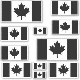 Adesivo Sinalizador canadense múltiplo em preto
