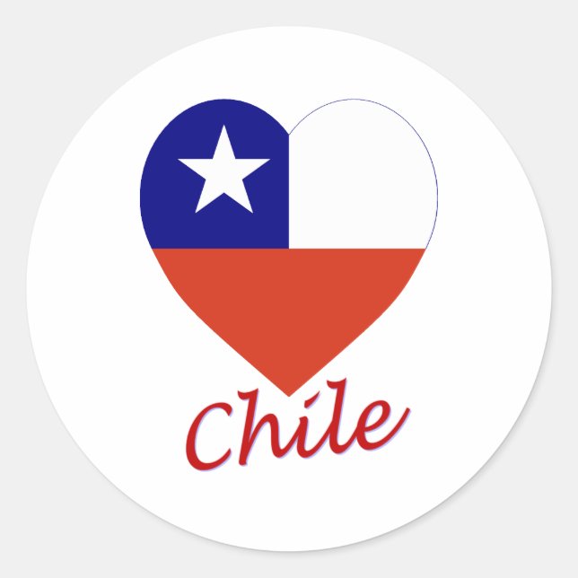 Adesivo Sinalizador Coração do Chile (Frente)