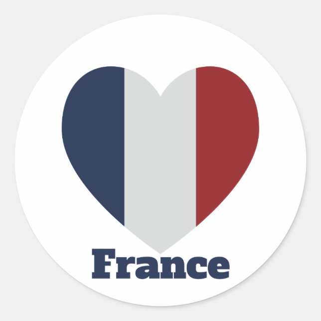Adesivo Sinalizador Coração França (Frente)