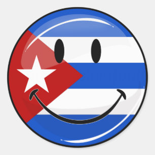 Adesivo Sinalizador cubano sorridente