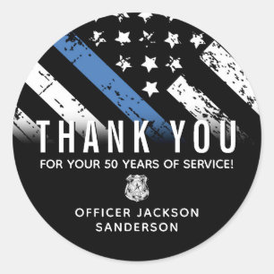 Adesivo Sinalizador da Linha Azul do Aniversário da Políci