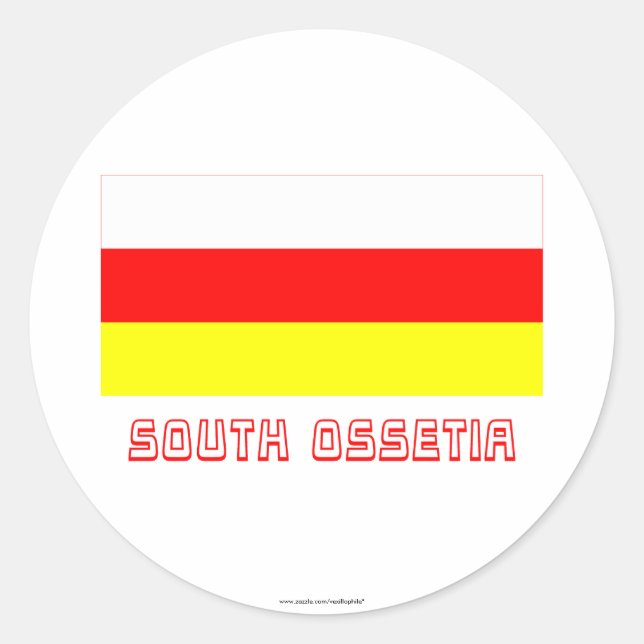 Adesivo Sinalizador da Ossétia do Sul com Nome (Frente)