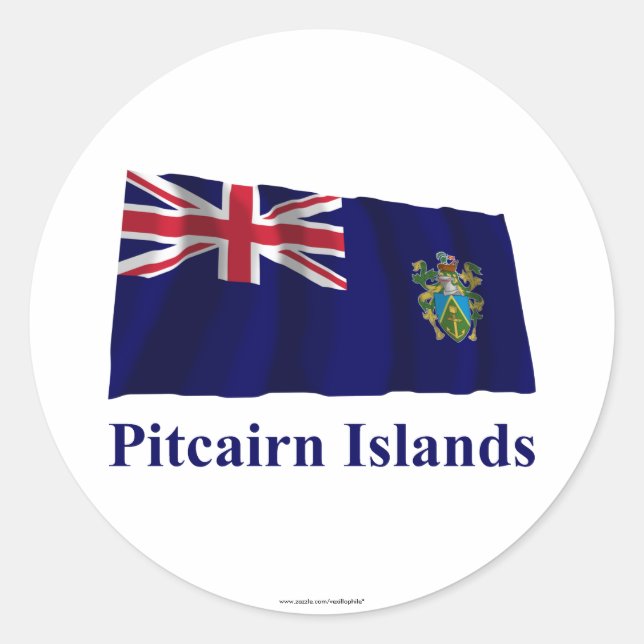 Adesivo Sinalizador de Ativação das Ilhas Pitcairn com Nom (Frente)