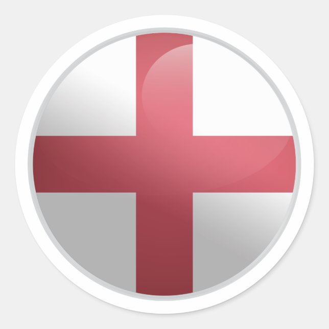 Adesivo Sinalizador de Círculo Glossy Inglaterra (Frente)