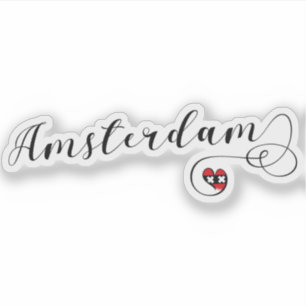 Adesivo Sinalizador de Coração de Amsterdã
