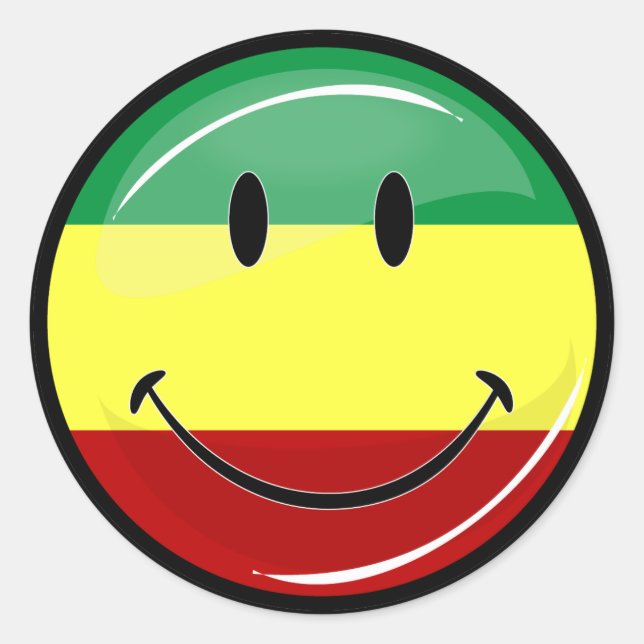 Adesivo Sinalizador de Cores de Massas Rasta Sorridentes B (Frente)