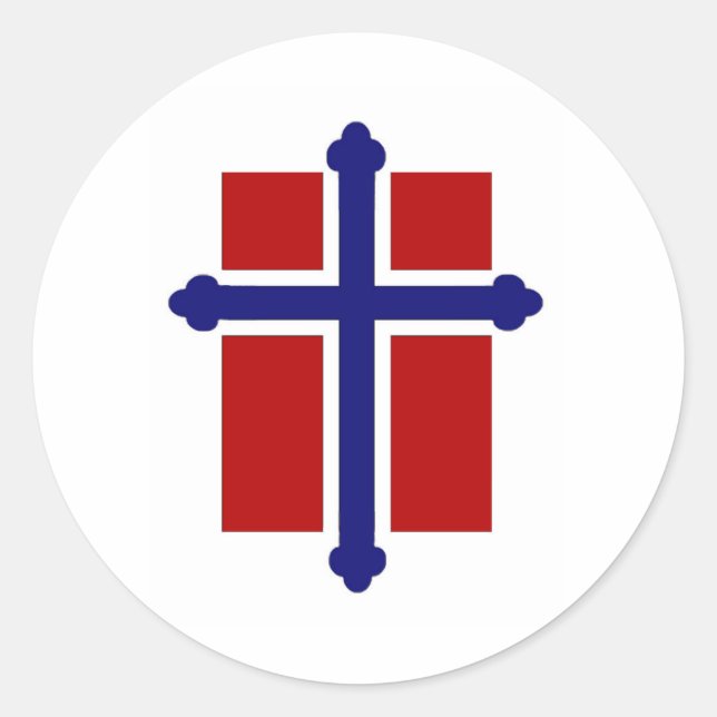 Adesivo Sinalizador de Cruz Norueguês (Frente)