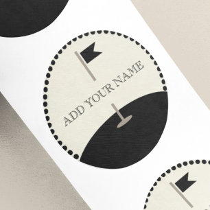 Adesivo Sinalizador de Golf de Texto Personalizado