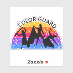 Adesivo Sinalizador de Guarda de Cor Distorcida, Rifle, Sa