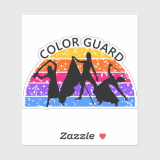 Adesivo Sinalizador de Guarda de Cor Distorcida, Rifle, Sa