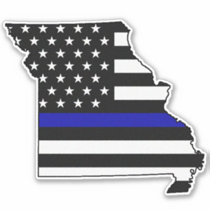 Adesivo Sinalizador de linha azul fino Missouri