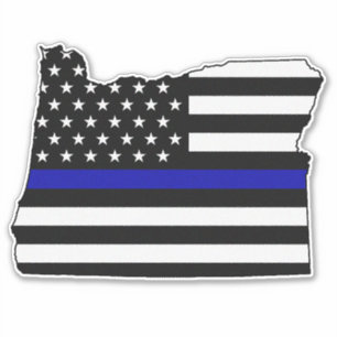 Adesivo Sinalizador de linha azul fino Oregon