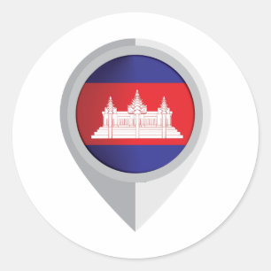 Adesivo Sinalizador de Localização de Pinos do Camboja
