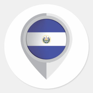 Adesivo Sinalizador de Localização do Pin El Salvador