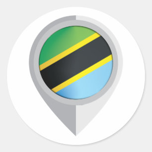 Adesivo Sinalizador de Localização do Pino da Tanzânia