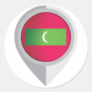 Adesivo Sinalizador de Localização do Pino das Maldivas