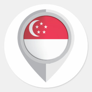 Adesivo Sinalizador de Localização do Pino de Singapura
