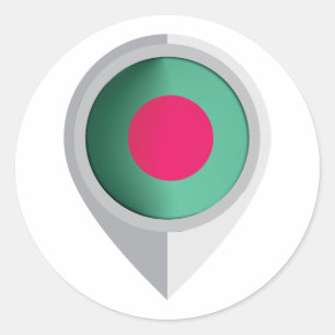 Adesivo Sinalizador de Localização do Pino do Bangladesh