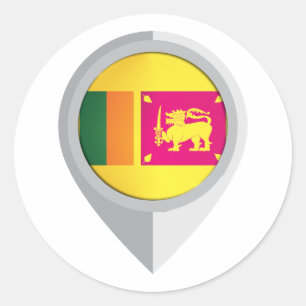 Adesivo Sinalizador de Localização do Pino do Sri Lanka