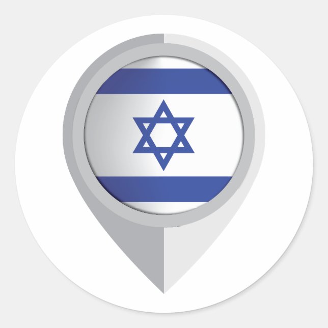 Adesivo Sinalizador de Localização do Pino Israel (Frente)
