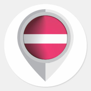 Adesivo Sinalizador de Localização do Pino Letão para a su