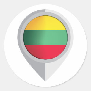 Adesivo Sinalizador de Localização do Pino na Lituânia