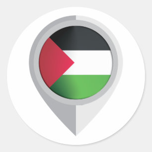 Adesivo Sinalizador de Localização do Pino Palestino