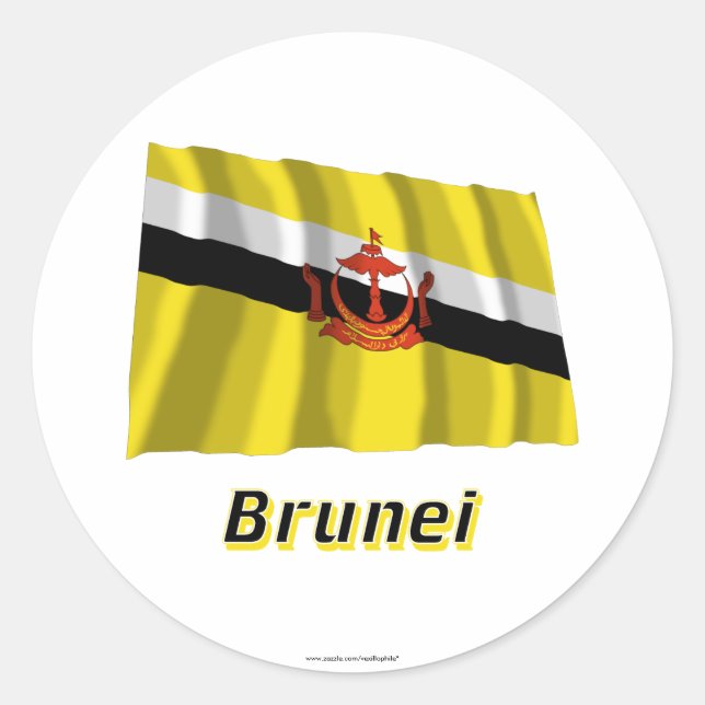 Adesivo Sinalizador de Onda Brunei com Nome (Frente)