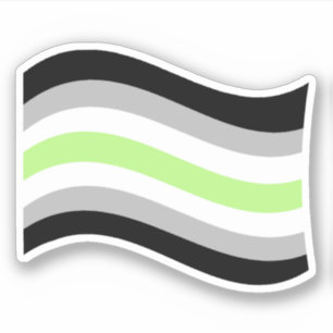 Adesivo Sinalizador de Onda do Orgulho Agender