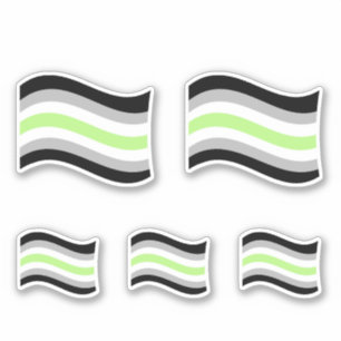 Adesivo Sinalizador de Onda do Orgulho Agender