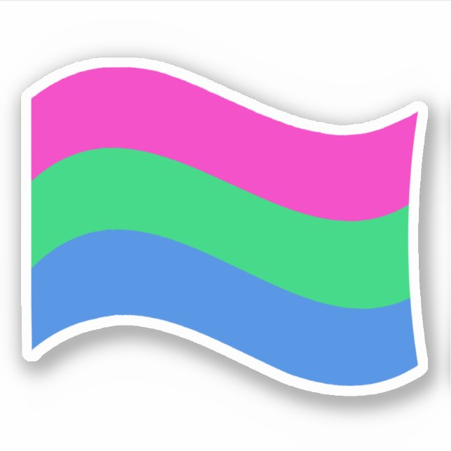Adesivo Sinalizador de Onda do Orgulho Polisexual (Frente)