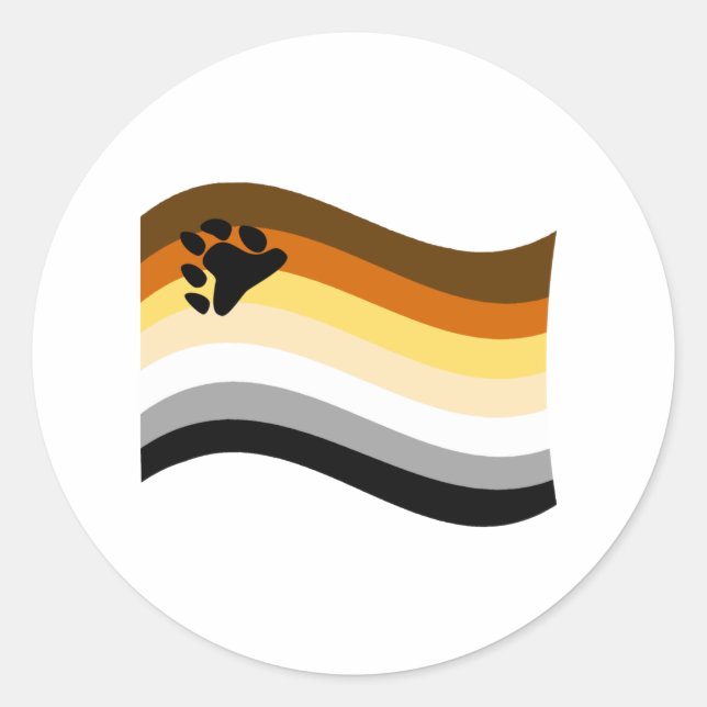 Adesivo Sinalizador de Onda do Orgulho Urso (Frente)