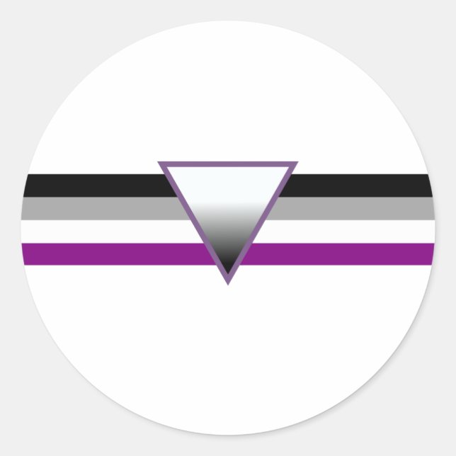 Adesivo Sinalizador de Orgulho Asexual (Frente)