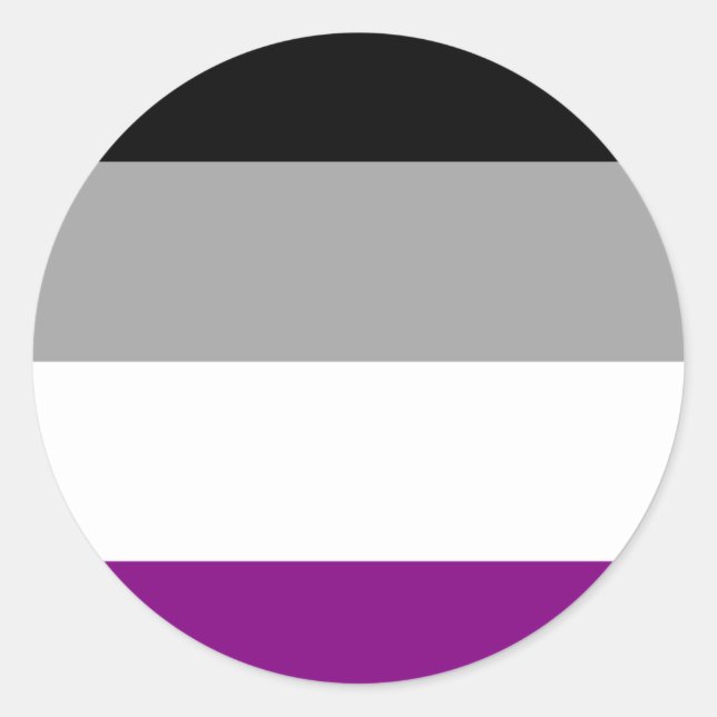Adesivo Sinalizador de Orgulho Asexual (Frente)